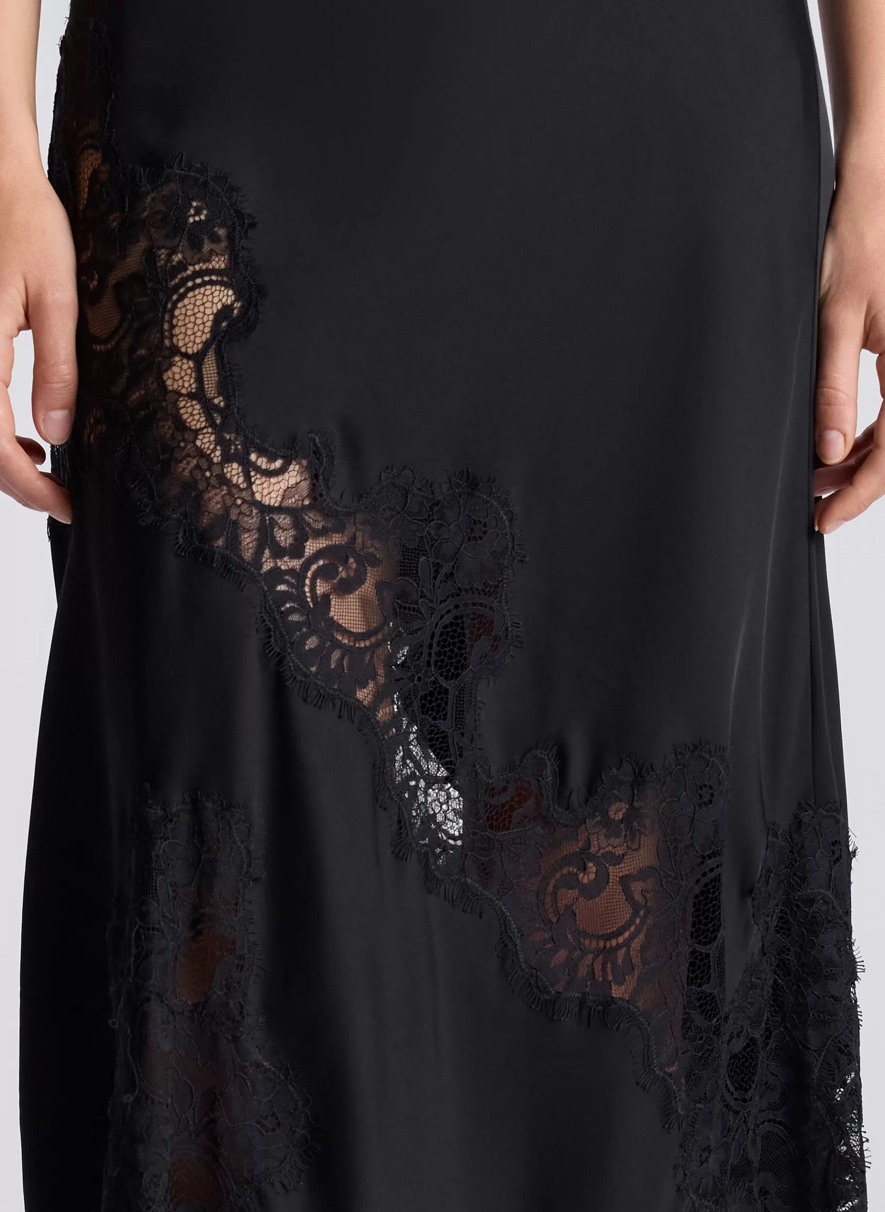 Women A.L.C. Dresses^Alessia Satin And Lace Maxi Dress