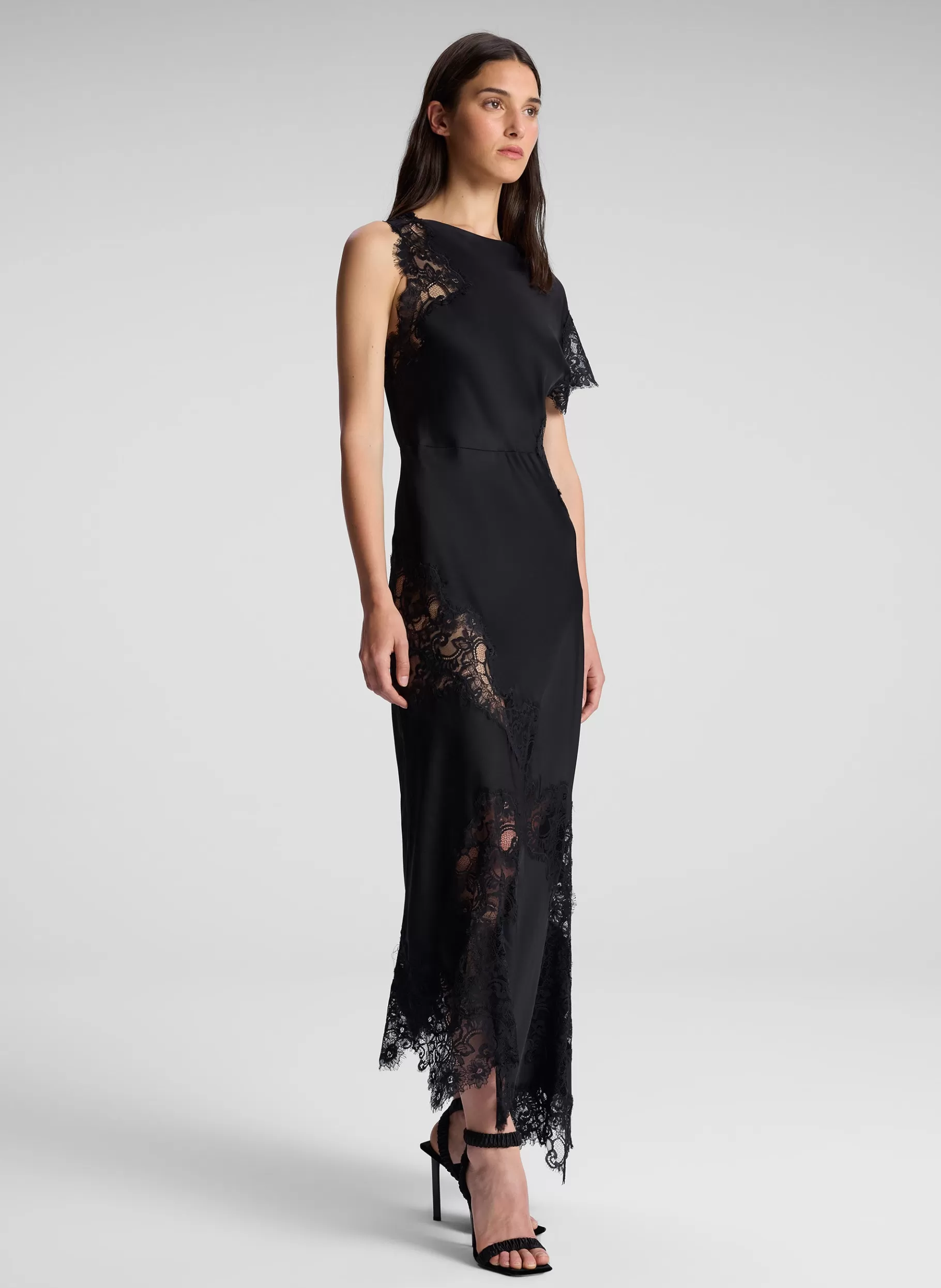 Women A.L.C. Dresses^Alessia Satin And Lace Maxi Dress