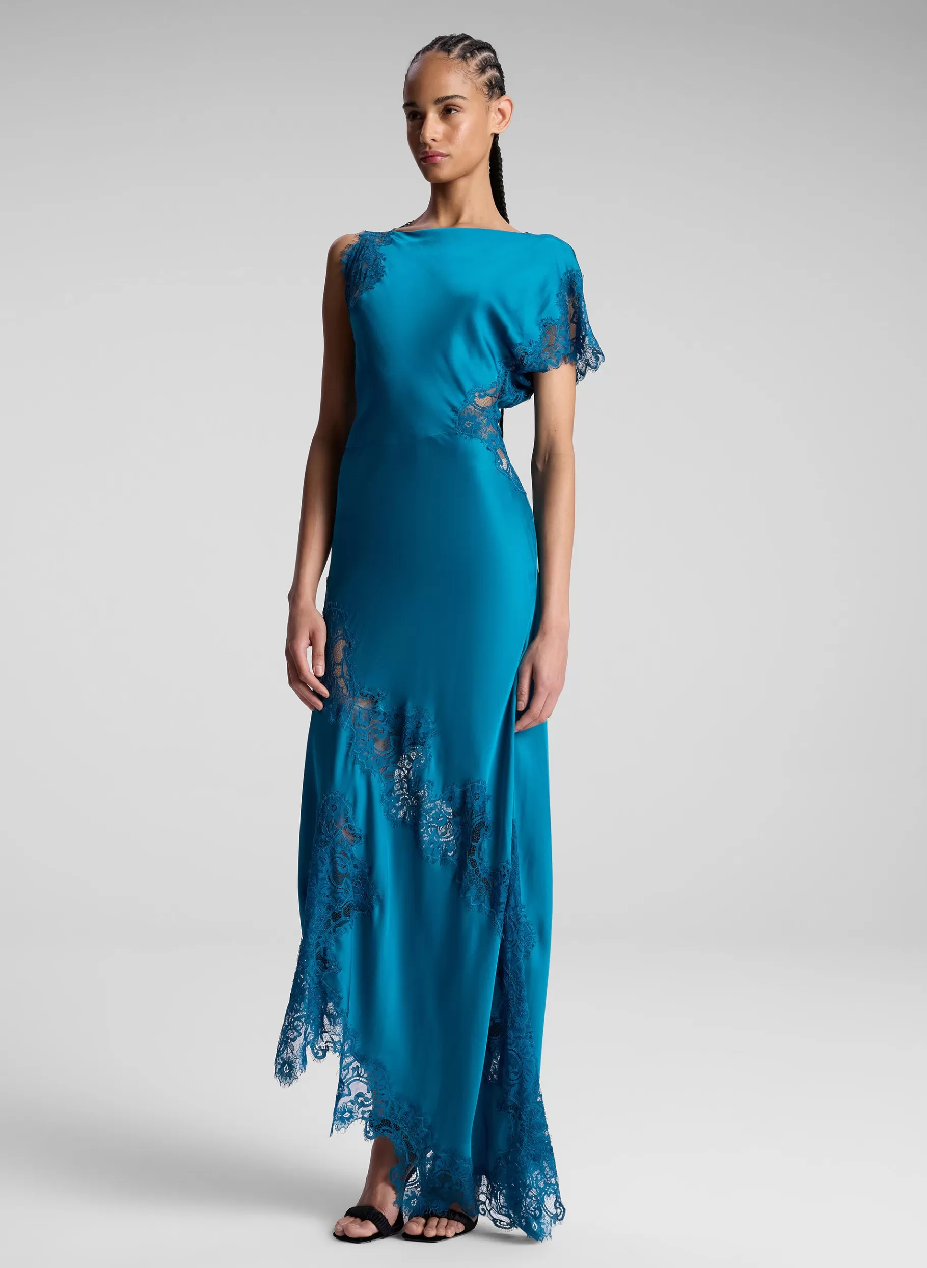 Women A.L.C. Dresses^Alessia Satin And Lace Maxi Dress