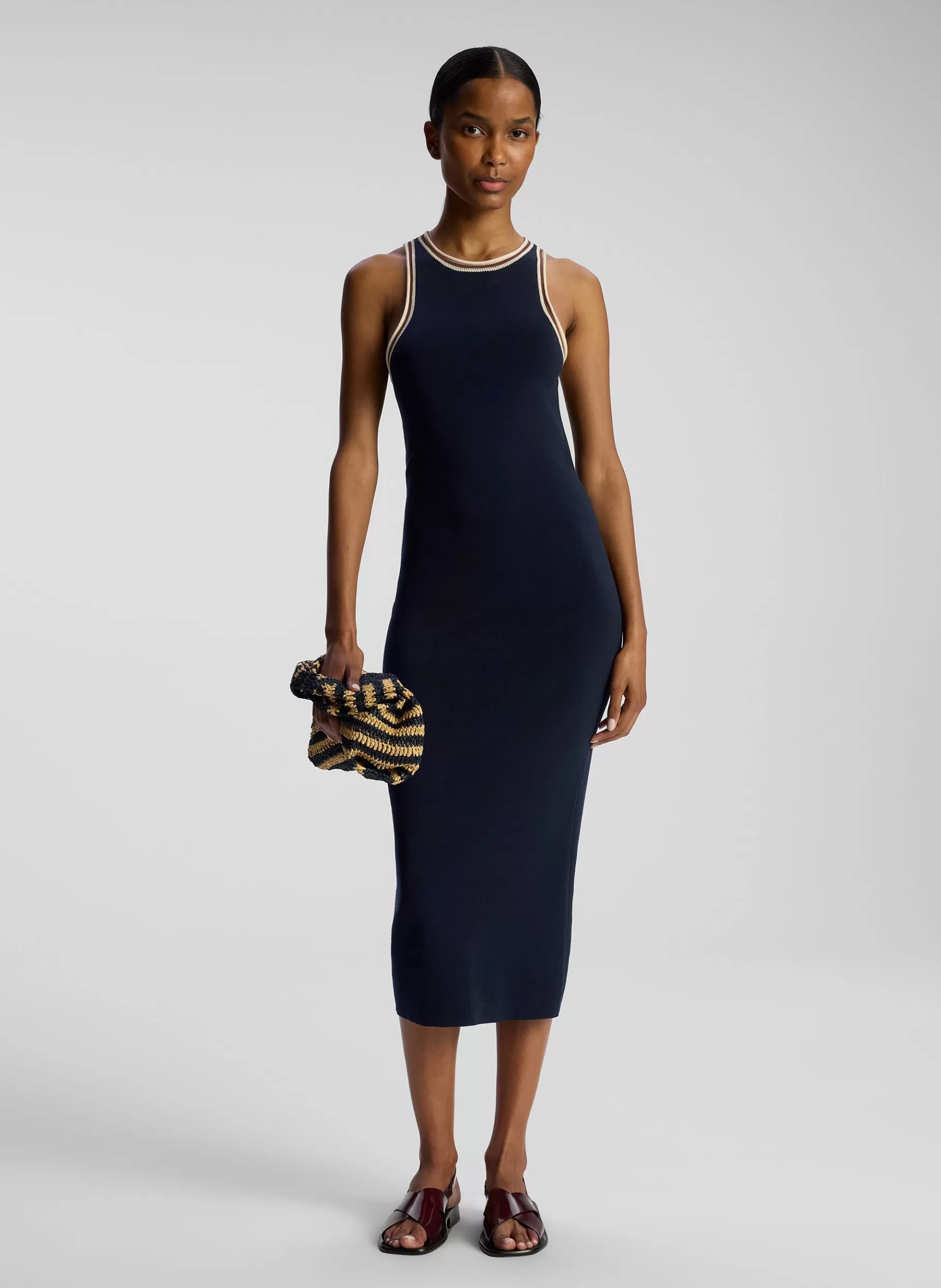 Women A.L.C. Dresses | Knitwear^Raye Contrast Trim Knit Midi Dress